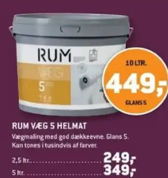 XL-BYG RUM VÆG 5 HELMAT tilbud