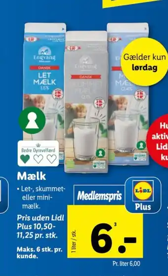 Lidl Mælk tilbud