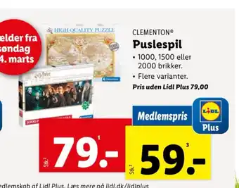 Lidl Puslespil tilbud