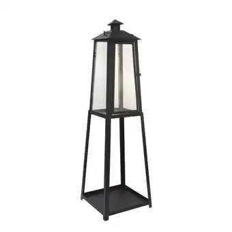 Bauhaus Lauvring peak lanterne sort 30,5x30,5 h103 tilbud