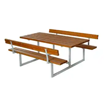 Bauhaus Plus bord-/bænkesæt Basic m/ryglæn trykimprægneret fyr 177x184x73/45 cm tilbud
