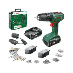 Bauhaus Bosch akku slagboremaskine EasyImpact 18V-40 m/tilbehørssæt, batterier og lader tilbud