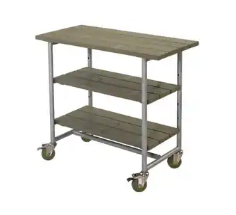 Bauhaus Plus grill-/plantebord Urban gråbrun med 2 hylder tilbud
