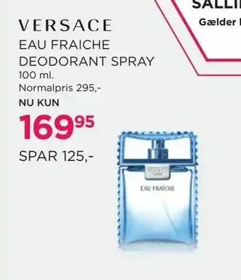 Salling Versace Eau fraiche deodorant spray tilbud