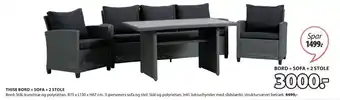 JYSK THISE BORD + SOFA + 2 STOLE tilbud