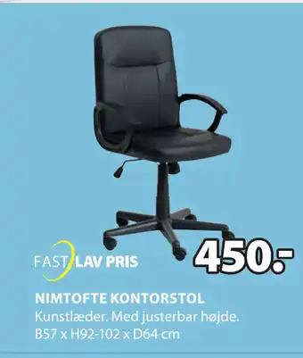 JYSK NIMTOFTE KONTORSTOL tilbud