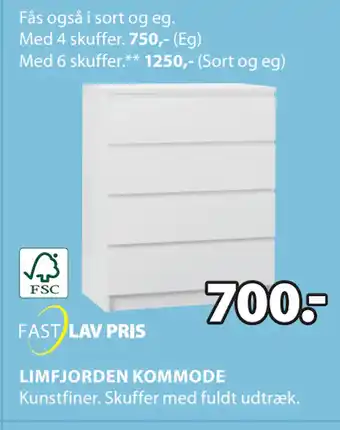 JYSK LIMFJORDEN KOMMODE tilbud