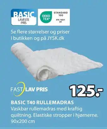 JYSK BASIC T40 RULLEMADRAS tilbud