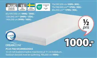 JYSK PLUS F60 SKUMMADRAS tilbud