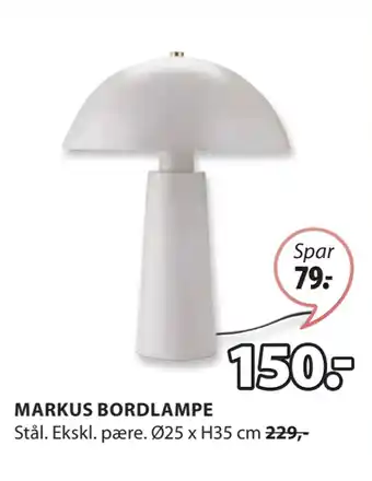 JYSK MARKUS BORDLAMPE tilbud