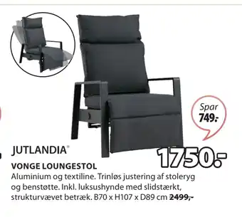 JYSK VONGE LOUNGESTOL tilbud