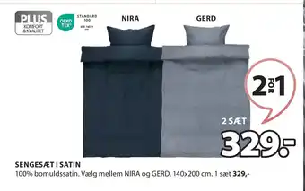 JYSK SENGESÆT I SATIN tilbud
