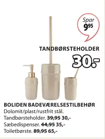JYSK BOLIDEN BADEVÆRELSESTILBEHØR tilbud