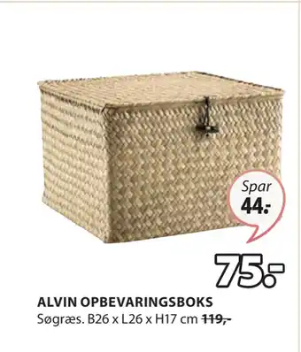 JYSK ALVIN OPBEVARINGSBOKS tilbud