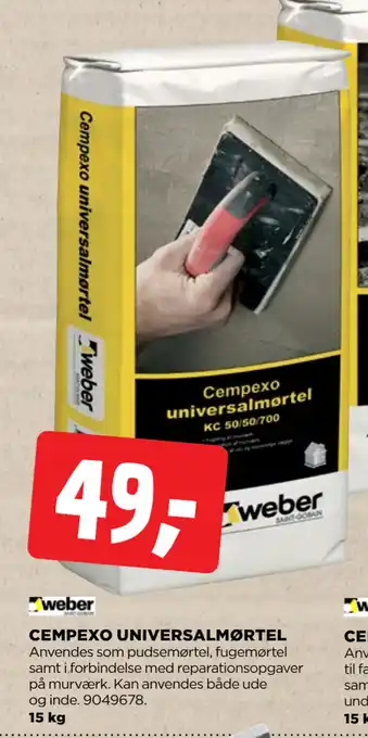 jem & fix CEMPEXO UNIVERSALMØRTEL tilbud