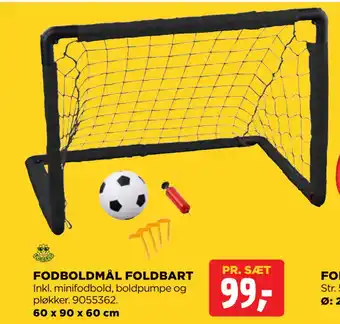 jem & fix FODBOLDMÅL FOLDBART tilbud