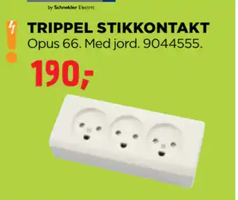 jem & fix TRIPPEL STIKKONTAKT tilbud