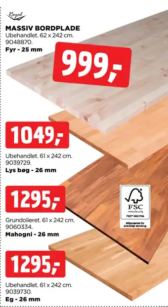 jem & fix MASSIV BORDPLADE tilbud