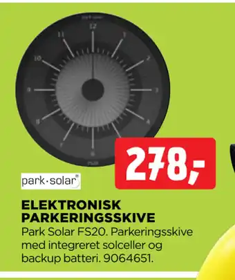 jem & fix ELEKTRONISK PARKERINGSSKIVE tilbud