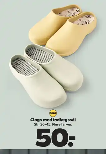 Netto Clogs med indlægssål tilbud