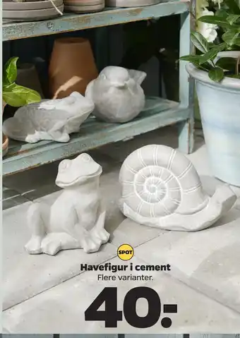 Netto Havefigur i cement tilbud
