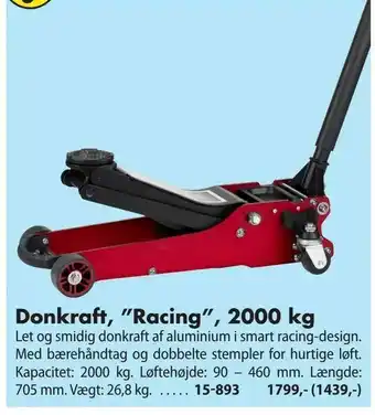 Biltema Donkraft, "Racing", 2000 kg tilbud