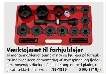 Værktøjssæt til forhjulslejer