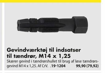 Gevindværktøj til indsatser til tændrør, M14 x 1,25