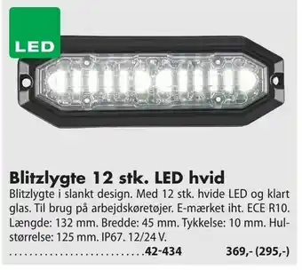 Biltema Blitzlygte 12 stk. LED hvid tilbud