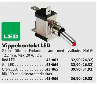 Biltema Vippekontakt LED tilbud