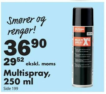 Biltema Multispray 250 ml tilbud