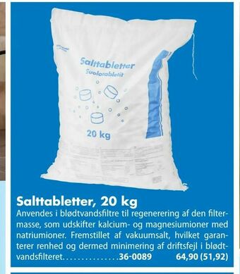 Salttabletter, 20 kg