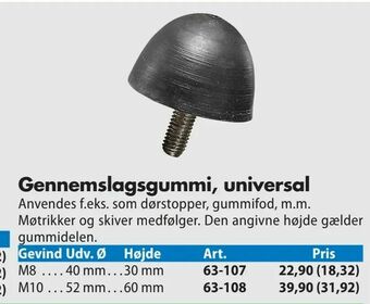 Biltema Gennemslagsgummi, universal tilbud