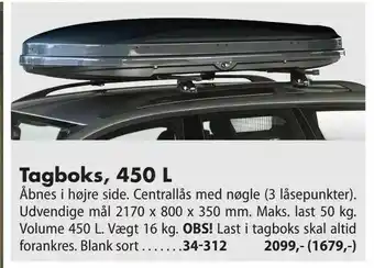 Biltema Tagboks, 450 L tilbud
