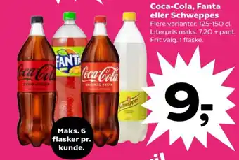 Kvickly Coca-Cola, Fanta eller Schweppes tilbud