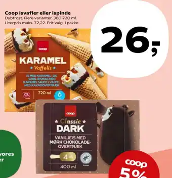 Kvickly Coop isvafler eller ispinde tilbud