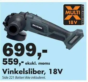 Biltema Vinkelsliber, 18V tilbud