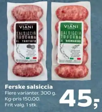 Kvickly Ferske salsiccia tilbud