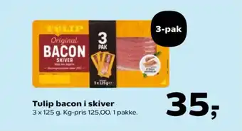 Kvickly Tulip bacon i skiver tilbud