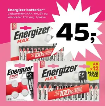 Kvickly Energizer batterier* tilbud