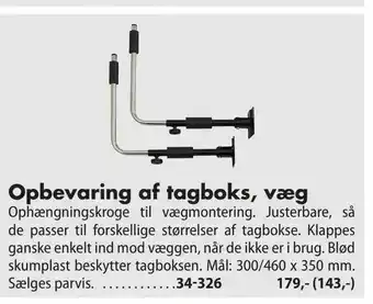 Biltema Opbevaring af tagboks, væg tilbud