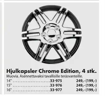 Biltema Hjulkapsler Chrome Edition, 4 stk tilbud