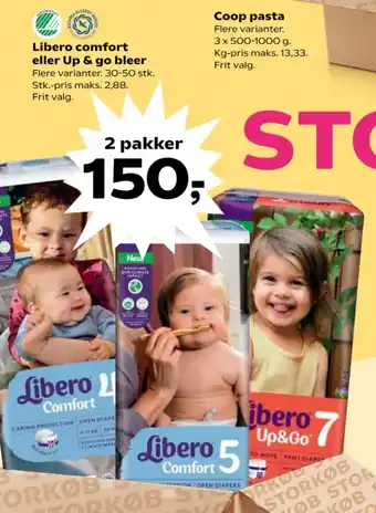 Kvickly Libero comfort eller Up & go bleer tilbud