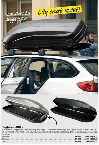 Biltema Tagboks, 400 L tilbud