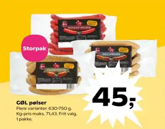 GØL pølser