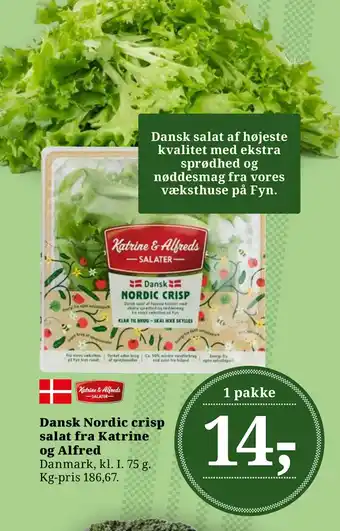 Dagli'Brugsen Dansk Nordic crisp salat fra Katrine og Alfred tilbud