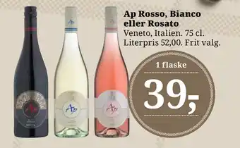 Ap Rosso, Bianco eller Rosato