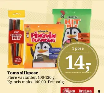 Dagli'Brugsen Toms slikpose tilbud