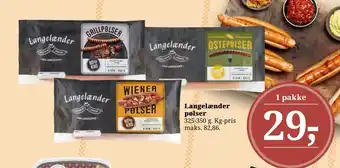 Dagli'Brugsen Langelænder pølser tilbud