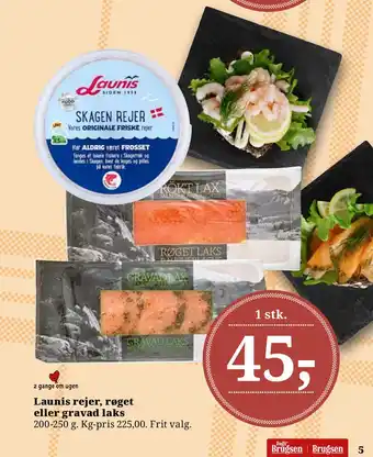 Dagli'Brugsen Launis rejer, røget eller gravad laks tilbud